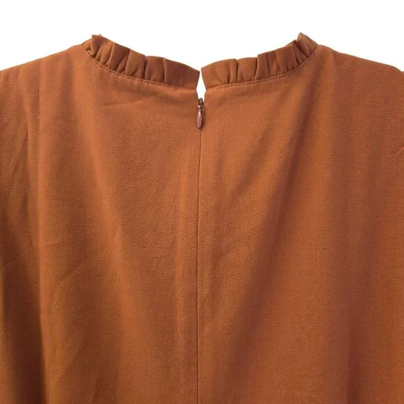 NWT J. Crew Factory Ruffle Neck Suiting Dress Size 14 - Picture 5 of 6